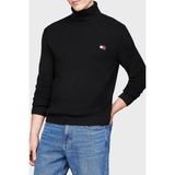 Tommy Jeans Yünlü Slim Fit Balıkçı Yaka Kazak Erkek Kazak DM0DM19434 Bds - Siyah - XL