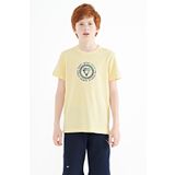 Tommy Life 11115 Sarı Nakış Işleme Detaylı O Yaka Standart Kalıp Erkek Çocuk T-Shirt