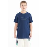 Tommy Life 11117 4-5 Yaş İndigo Baskı Detaylı O Yaka Standart Kalıp Erkek T-Shirt
