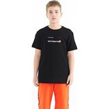 Tommy Life 11117 Siyah Baskı Detaylı O Yaka Standart Kalıp Erkek T-shirt