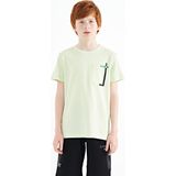 Tommy Life 11120 Açık Yeşil Cep Detaylı O Yaka Standart Kalıp Erkek Çocuk T-Shirt