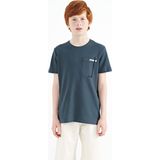 Tommy Life 11120 Orman Yeşili Cep Detaylı O Yaka Standart Kalıp Erkek Çocuk T-Shirt