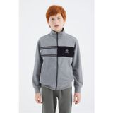 Tommy Life 11183 Gri Melanj Dik Yaka Erkek Çocuk Sweatshirt