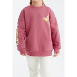 Tommy Life 7-15 Yaş Kız Çocuk Baskı Detaylı Şardonlu Sweatshirt 75095 Yaban Gülü - 7 - 8 Yaş