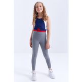 Tommy Life 75047 Yüksek Bel Dar Paça Kız Çocuk Gri Melanj Tayt