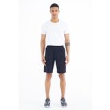 Tommy Life 81239 Lacivert Fermuar Cepli Bağcıklı Standart Kalıp Erkek Şort