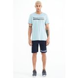 Tommy Life 81241 Indigo Baskı Detaylı Bağcıklı Standart Kalıp Erkek Şort
