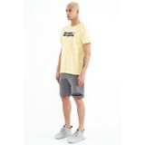 Tommy Life 81241 Koyu Gri Baskı Detaylı Bağcıklı Standart Kalıp Erkek Şort