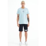 Tommy Life 81241 Lacivert Baskı Detaylı Bağcıklı Standart Kalıp Erkek Şort