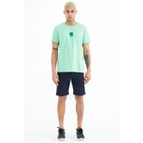 Tommy Life 81245 İndigo Yan Baskılı Bağcıklı Standart Kalıp Erkek Şort