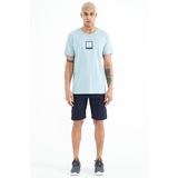 Tommy Life 81246 İndigo Baskılı Detaylı Bağcıklı Erkek Şort
