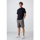 Tommy Life 81261 Koyu Gri Pamuklu Yumuşak Dokulu Comfort Fit Basic Erkek Şort