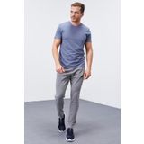Tommy Life 84343 Gri Melanj Fermuar Cepli Dar Kalıp Jogger Erkek Eşofman Altı