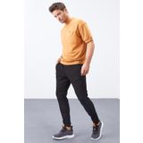 Tommy Life 84651 Fermuar Cepli Standart Kalıp Jogger Siyah Erkek Eşofman Altı