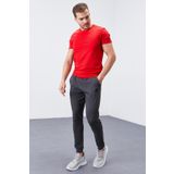 Tommy Life 84652 Antrasit Melanj Klasik Cepli Standart Kalıp Manşetli Erkek Eşofman Altı