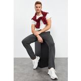 Tommy Life 84682 Antrasit Melanj Bağcıklı Cepli Standart Kalıp Klasik Paça Erkek Eşofman Altı