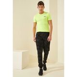 Tommy Life 84754 Siyah Gölge Erkek Kamuflaj Desenli Dar Kesim Jogger Eşofman Alt