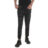 Tommy Life 84754 Siyah Kamuflaj Desenli Dar Kalıp Jogger Kamuflaj Erkek Eşofman Altı