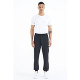 Tommy Life 84826 Siyah Erkek Basic Cepli Bağcıklı Rahat Form Lastik Paça Eşofman Altı