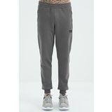 Tommy Life 84929 Koyu Gri Fermuar Cepli Bağcıklı Şardonlu Jogger Erkek Eşofman Altı