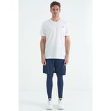 Tommy Life 84988 Indigo Arka Bilek Baskı Detaylı Yüksek Bel Slim Fit Aktif Spor Erkek Tayt