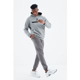 Tommy Life 84994 Koyu Gri Bağcıklı Ön Dikiş Detaylı Standart Kalıp Erkek Eşofman Alt