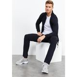 Tommy Life 85152 Lacivert Erkek Dik Yaka Fermuarlı Standart Kalıp Klasik Paça Eşofman Takımı