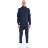 Tommy Life 85178 İndigo Dik Yaka Fermuarlı Gizli Cepli Jogger Erkek Eşofman Takım