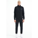 Tommy Life 85178 Lacivert Dik Yaka Fermuarlı Gizli Cepli Jogger Erkek Eşofman Takım