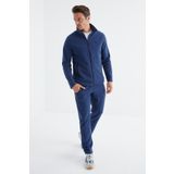 Tommy Life 85193 Indigo Dik Yaka Basic Erkek Polar Eşofman Takımı