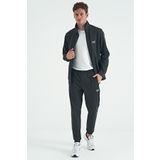 Tommy Life 85198 Antrasit Dik Yaka Fermuarlı Jogger Rahat Form Erkek Eşofman Takımı