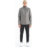 Tommy Life 85199 Koyu Gri Siyah Fermuarlı Dik Yaka Gizli Cepli Erkek Eşofman Takımı