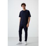 Tommy Life 85251 Lacivert Pamuklu Kalın Yumuşak Dokulu Oversize Fit Basic Erkek Eşofman Takımı