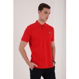 Tommy Life 87768 Basic Göğüs Logolu Standart Kalıp Triko Polo Yaka Kırmızı Erkek T-shirt