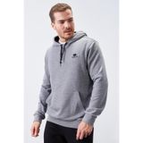 Tommy Life 87872 Gri Melanj Erkek Kanguru Cep Standart Kalıp Kapüşonlu Sweatshirt
