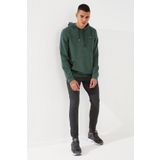 Tommy Life 87872 Yeşil Kanguru Cep Standart Kalıp Kapüşonlu Erkek Sweatshirt