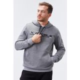 Tommy Life 87883 Gri Melanj Kanguru Cep Standart Kalıp Kapüşonlu Erkek Sweatshirt