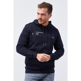 Tommy Life 87883 Lacivert Kanguru Cep Standart Kalıp Kapüşonlu Erkek Sweatshirt