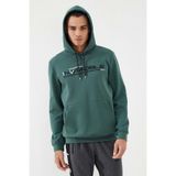 Tommy Life 87883 Yeşil Kanguru Cep Standart Kalıp Kapüşonlu Erkek Sweatshirt