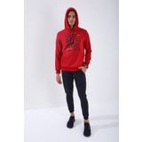 Tommy Life 87884 Kırmızı Kamuflaj Desen Baskılı Standart Kalıp Kapüşonlu Erkek Sweatshirt