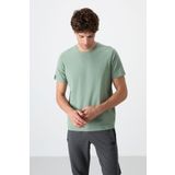 Tommy Life 87911 Basic Kısa Kol Standart Kalıp O Yaka Açık Yeşil Erkek T-Shirt