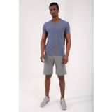 Tommy Life 87912 Basic Kısa Kol Standart Kalıp V Yaka Petrol Erkek T-shirt