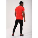 Tommy Life 87912 Basic Kısa Kol Standart Kalıp V Yaka Turuncu Erkek T-shirt