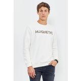 Tommy Life 88020 Ekru Yazı Nakışlı O Yaka Rahat Form Erkek Sweatshirt