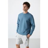 Tommy Life 88053 Orman Yeşili Basic O Yaka Rahat Form Erkek Sweatshirt