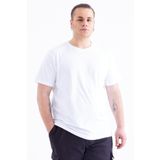 Tommy Life 88072 Basic Kısa Kol O Yaka Büyük Beden Beyaz Erkek T-shirt