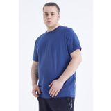 Tommy Life 88072 Basic Kısa Kol O Yaka Büyük Beden İndigo Erkek T-shirt