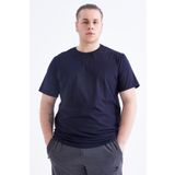 Tommy Life 88072 Basic Kısa Kol O Yaka Büyük Beden Lacivert Erkek T-shirt