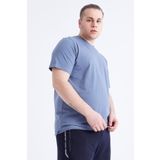 Tommy Life 88072 Basic Kısa Kol O Yaka Büyük Beden Petrol Erkek T-Shirt