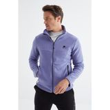 Tommy Life 88134 Açık Eflatun Fermuarlı Dik Yaka Standart Kalıp Erkek Sweatshirt Polar
